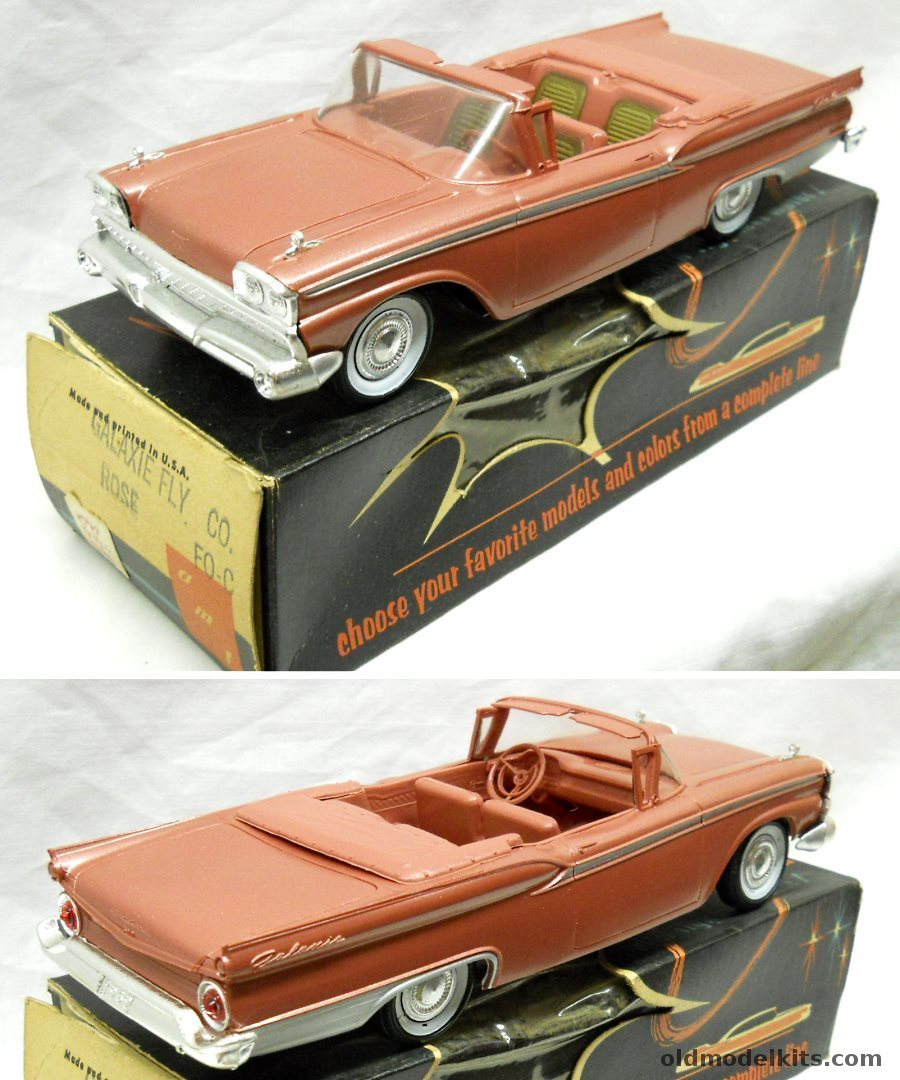 AMT 1/25 1959 Ford Fairlane 500 Galaxie Convertible With Original Box plastic model kit